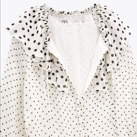 ZARA POLKA DOT MINI DRESS LIMITED EDITION - Picture 6 of 6